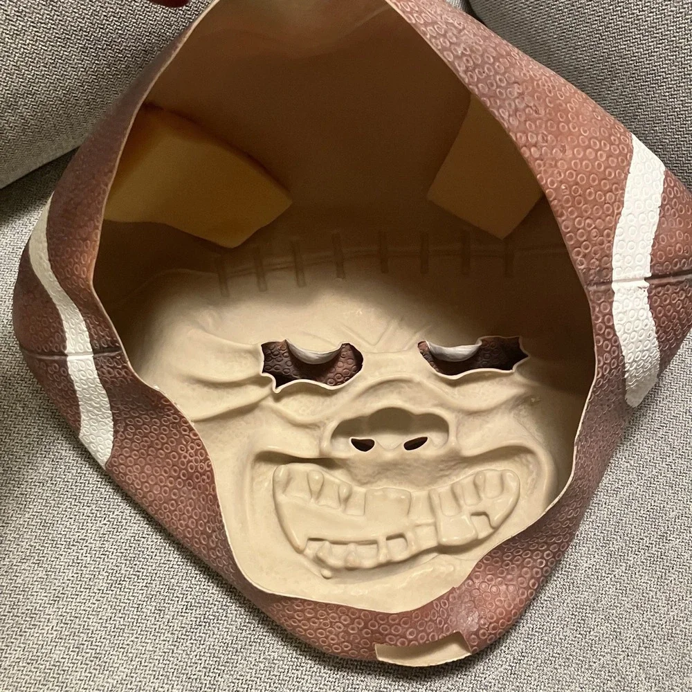 Vtg Football‎ Head Latex Mask Sports Cosplay